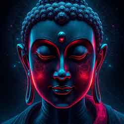 Mayan Buddhas The head and shoulders of The Buddha