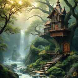 Treehouse Nibbana A treehouse in Nibbana. A tranquil, eco-conscious sanctuary, blurring the lines between nature and shelter.